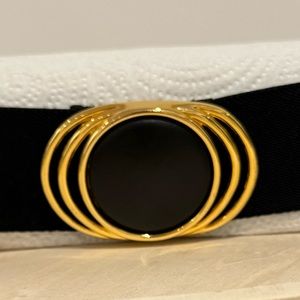 Vintage gold and black belt